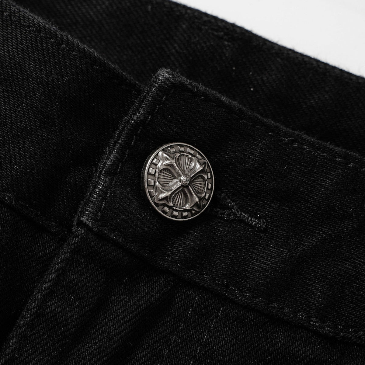 09 YKK 歌德藤蔓刺繡 喇叭丹寧褲