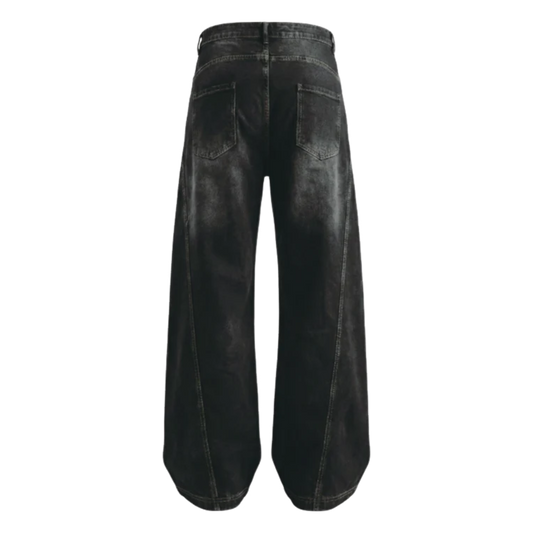 【現貨】基本款 正高磅刷色彎刀褲