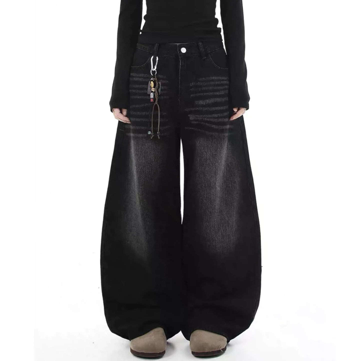 美式貼布十字架 彎刀丹寧褲