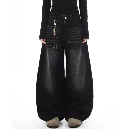 美式貼布十字架 彎刀丹寧褲