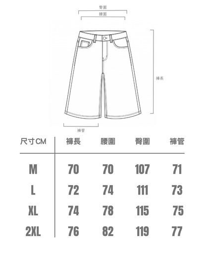 【4/1 發售】高磅 刷色七分丹寧褲