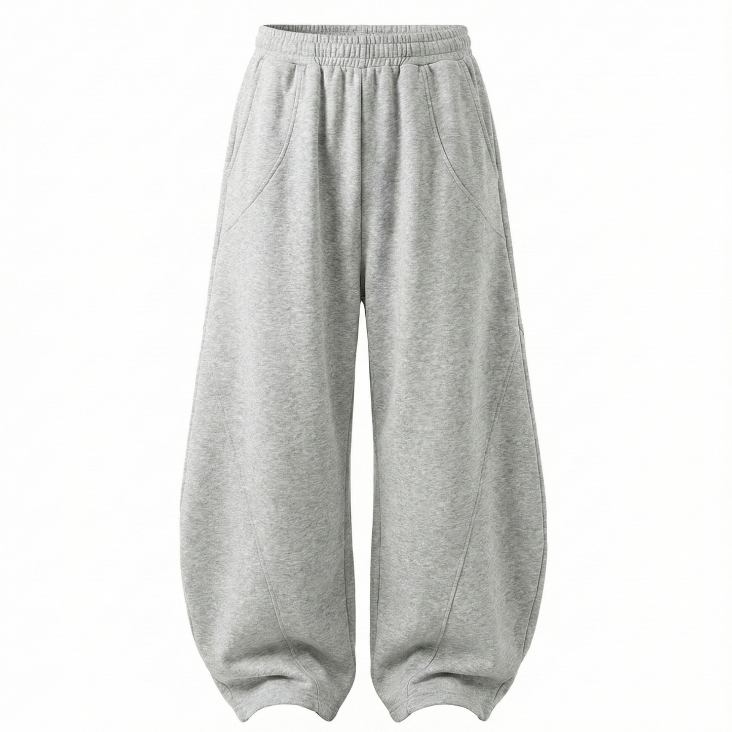 韓系重磅 拼接彎刀棉褲