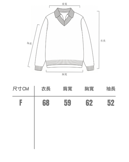 Cleanfit日規 復古寬鬆翻領毛衣