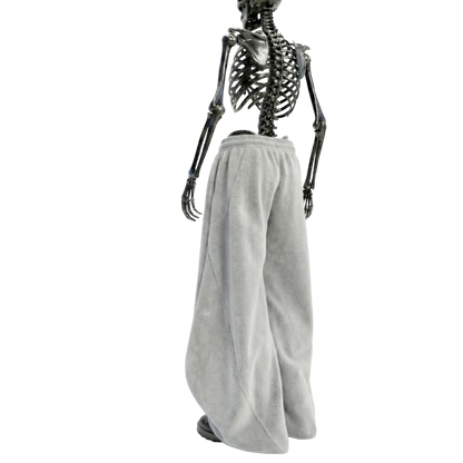 韓系重磅 拼接彎刀棉褲