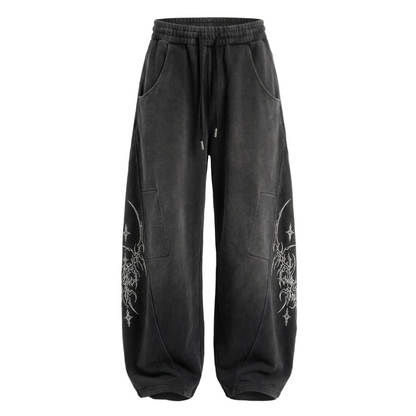 【4/1 發售】 街頭 刺青水洗 重磅彎刀褲