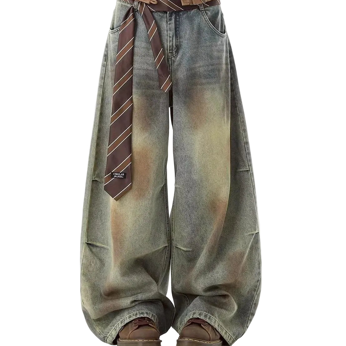 春款 廢土高階彎刀丹寧褲 x 附贈腰帶