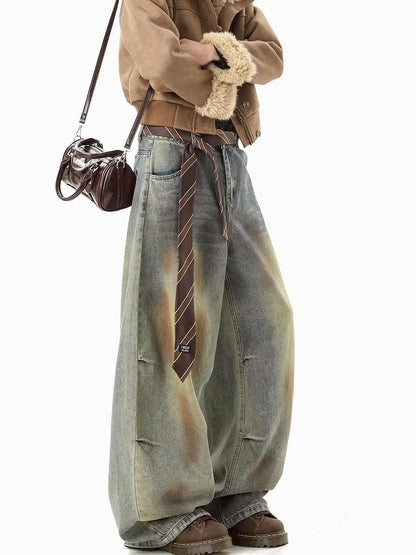 春款 廢土高階彎刀丹寧褲 x 附贈腰帶