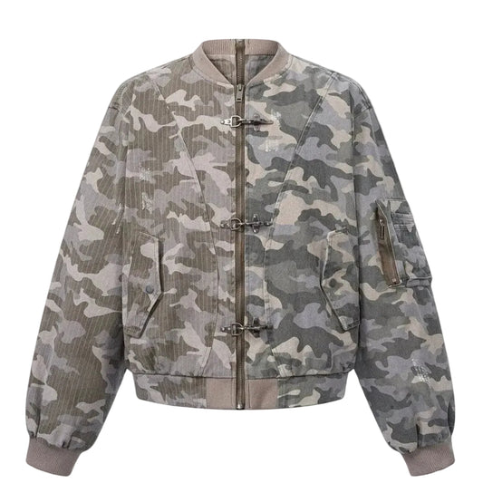 限量 日規 カモフラ 迷彩撞色飛機扣夾克【頂匠工藝】