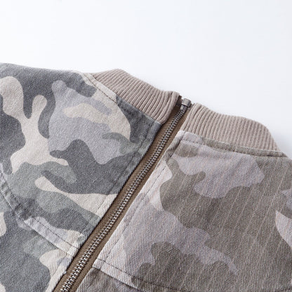 限量 日規 カモフラ 迷彩撞色飛機扣夾克【頂匠工藝】