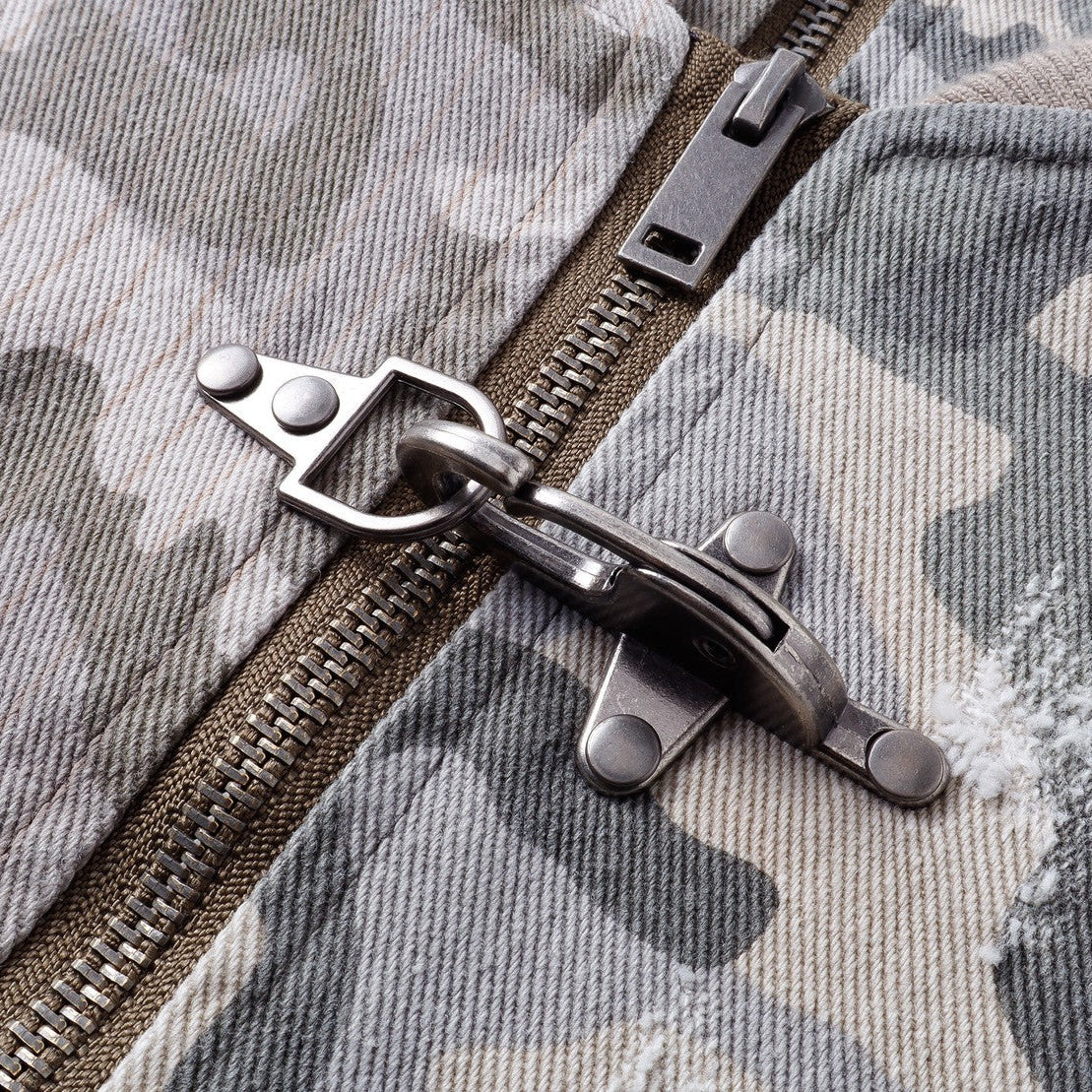 限量 日規 カモフラ 迷彩撞色飛機扣夾克【頂匠工藝】