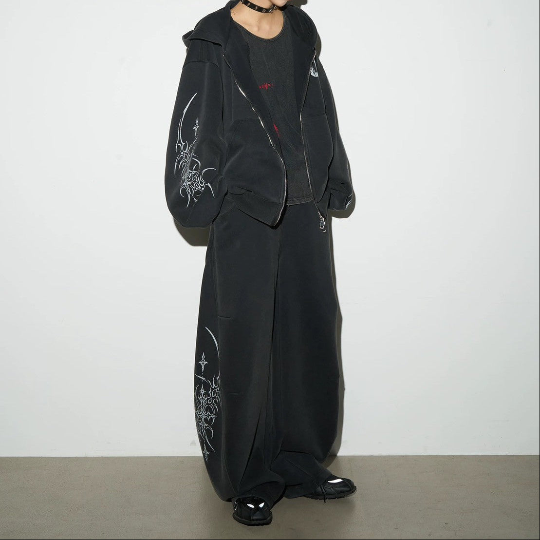 【4/1 發售】 街頭 刺青水洗 重磅彎刀褲