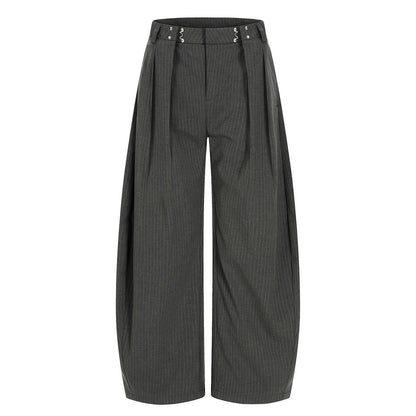 【4/1 發售】日規金屬調節 繭型西裝褲【残り僅か】