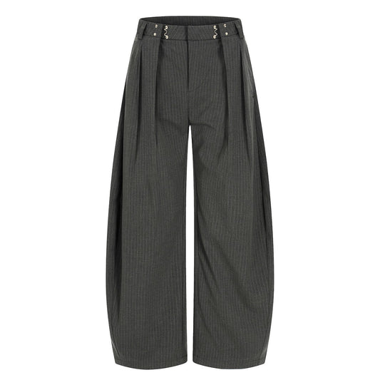 【4/1 發售】日規金屬調節 繭型西裝褲【残り僅か】