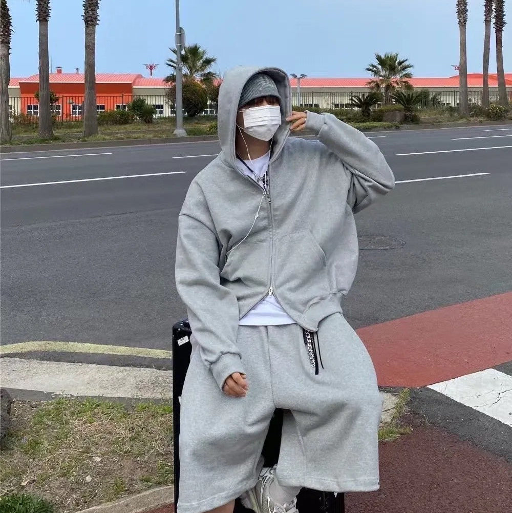 韓國 Lazy 雙拉連帽外套【崔然竣同款】