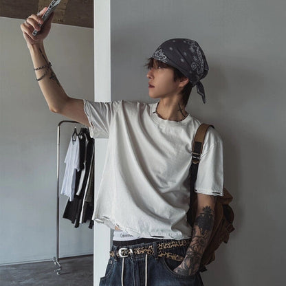韓國🇰🇷  GARMENTS Boxy 破壞短袖