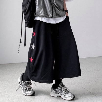 韓國🇰🇷 LuceStar Bermuda 刺繡星星七分褲