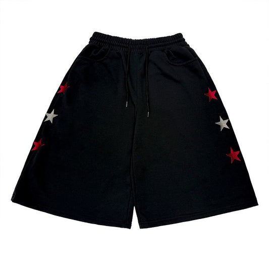 韓國🇰🇷 LuceStar Bermuda 刺繡星星七分褲