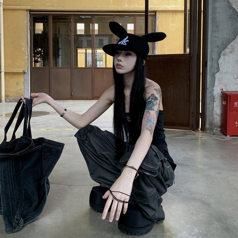 韓國限量 As滿棉兔子耳朵 鴨舌帽