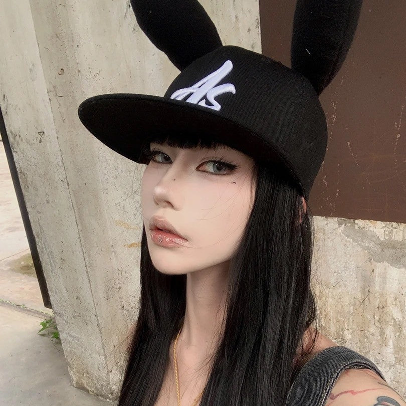 韓國限量 As滿棉兔子耳朵 鴨舌帽