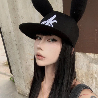 韓國限量 As滿棉兔子耳朵 鴨舌帽