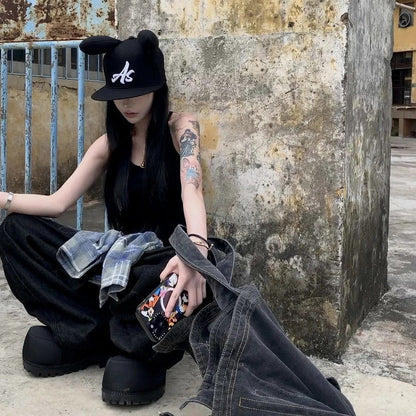 韓國限量 As滿棉兔子耳朵 鴨舌帽