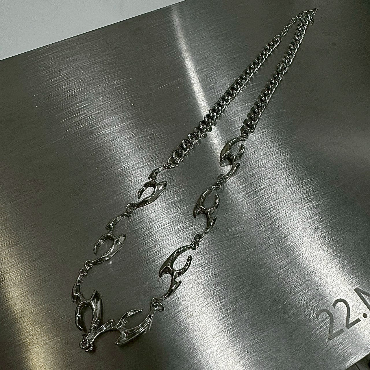 異形金屬火焰 鈦鋼項鍊