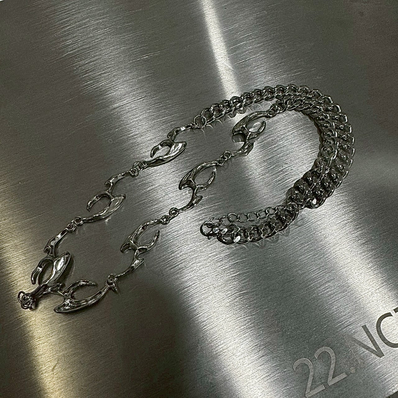 異形金屬火焰 鈦鋼項鍊