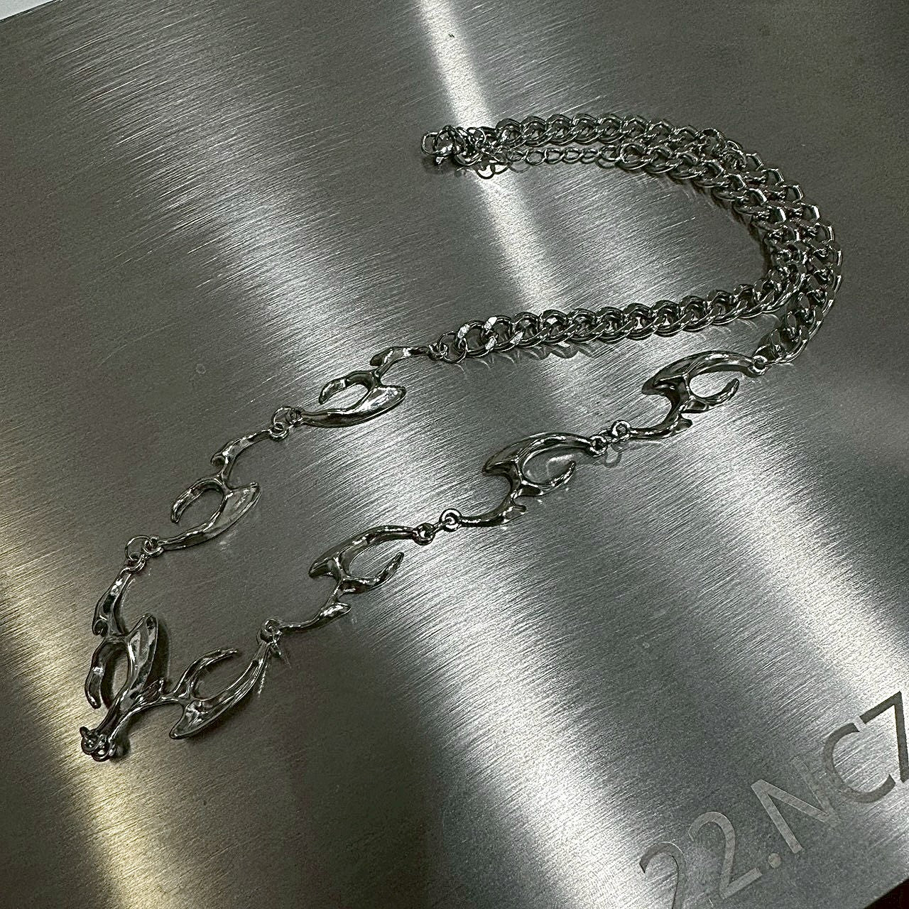 異形金屬火焰 鈦鋼項鍊