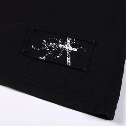 韓國🇰🇷 復古 鉚釘刺繡 Boxy 短袖