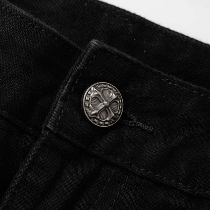 09 YKK 歌德藤蔓刺繡 喇叭丹寧褲