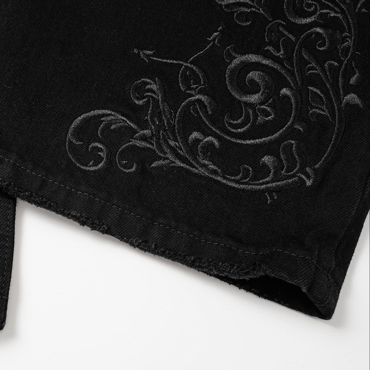 09 YKK 歌德藤蔓刺繡 喇叭丹寧褲