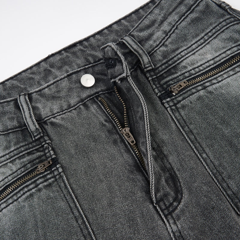 09 YKK 拉鍊解構 彎刀褲