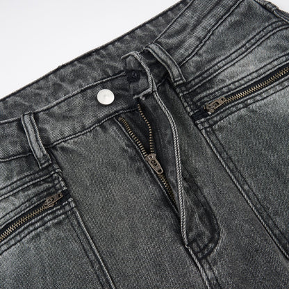 09 YKK 拉鍊解構 彎刀褲