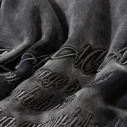 09 MAD重磅刺繡 破壞選染 連帽外套