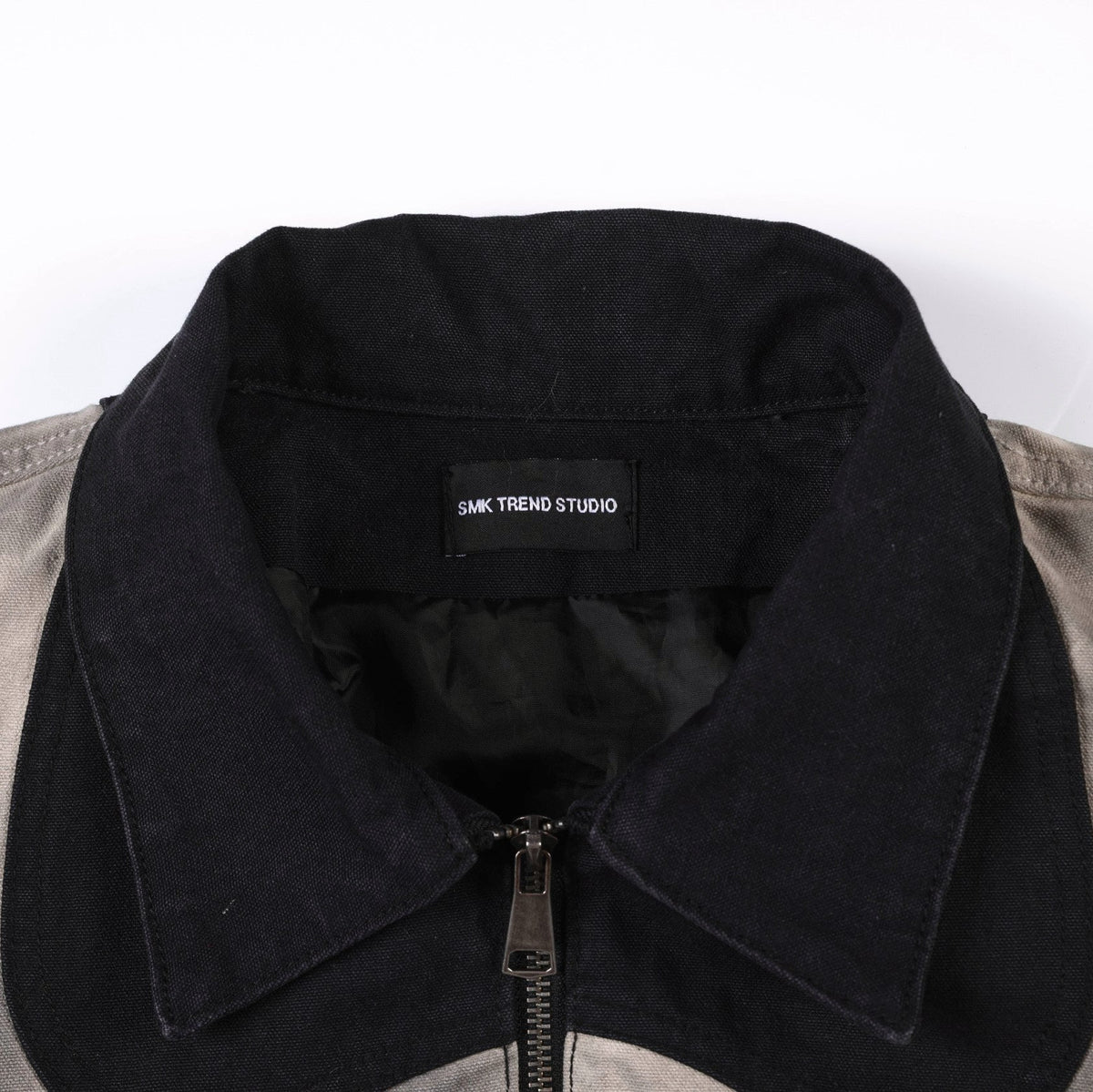 09 GD Boxy 雙色解構 拼接短寬外套
