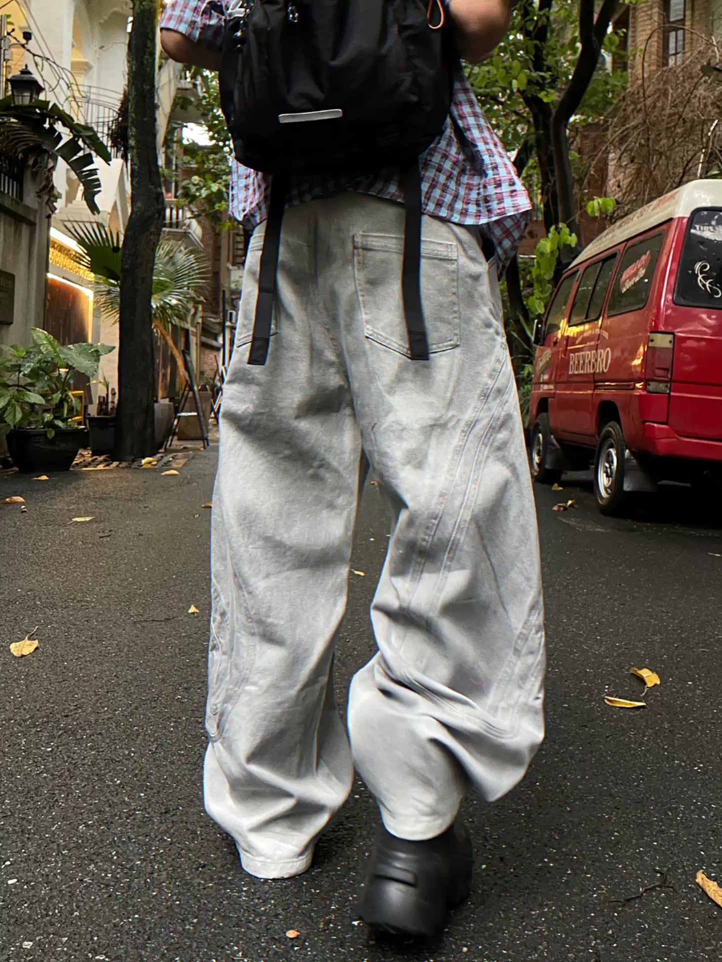 05 高階 拼接解構丹寧褲 (小個子版