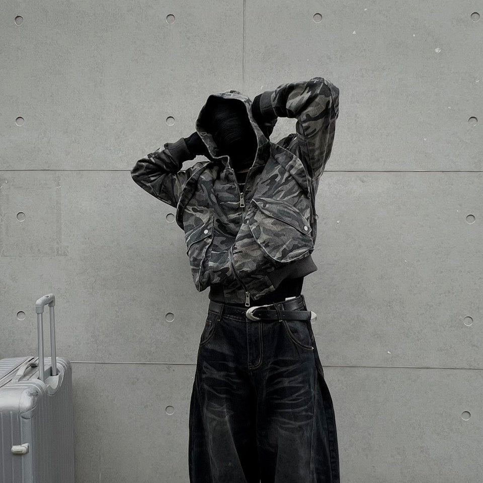 Cleanfit Boxy短版 vintage迷彩夾克