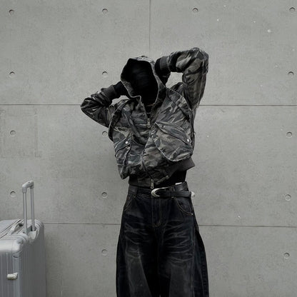 Cleanfit Boxy短版 vintage迷彩夾克