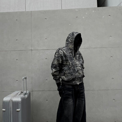 Cleanfit Boxy短版 vintage迷彩夾克