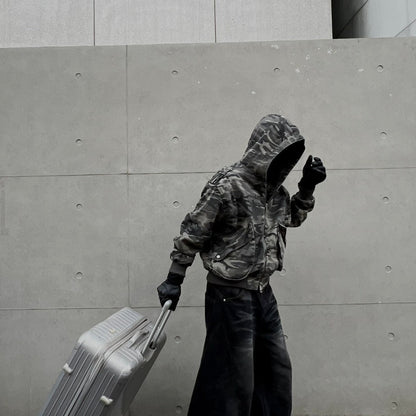 Cleanfit Boxy短版 vintage迷彩夾克