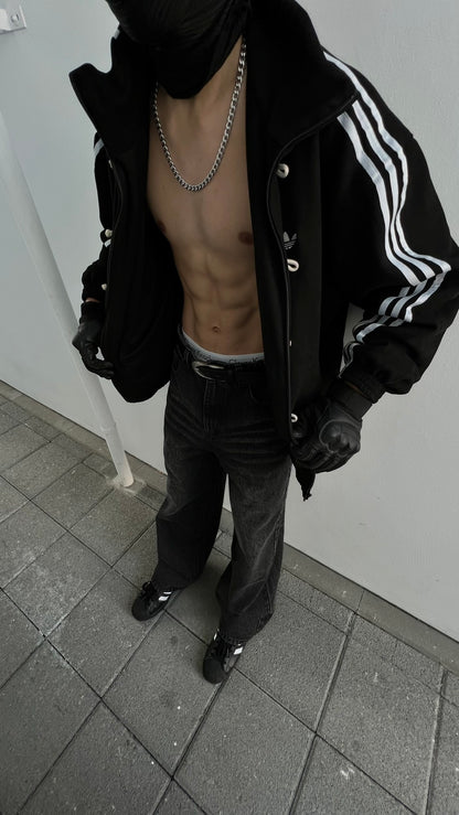 高階客製化 美式黑刷洗色丹寧褲