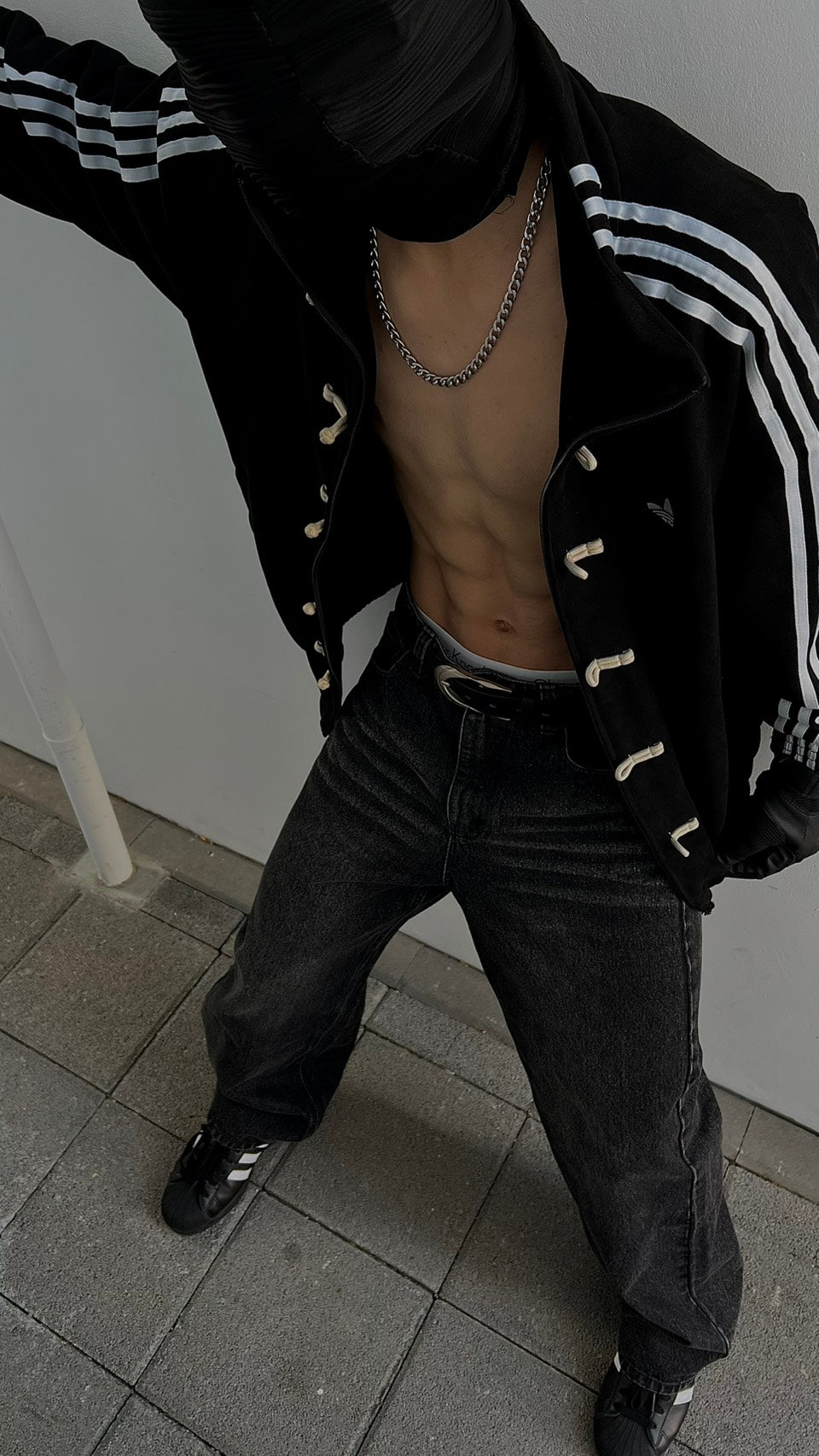 高階客製化 美式黑刷洗色丹寧褲