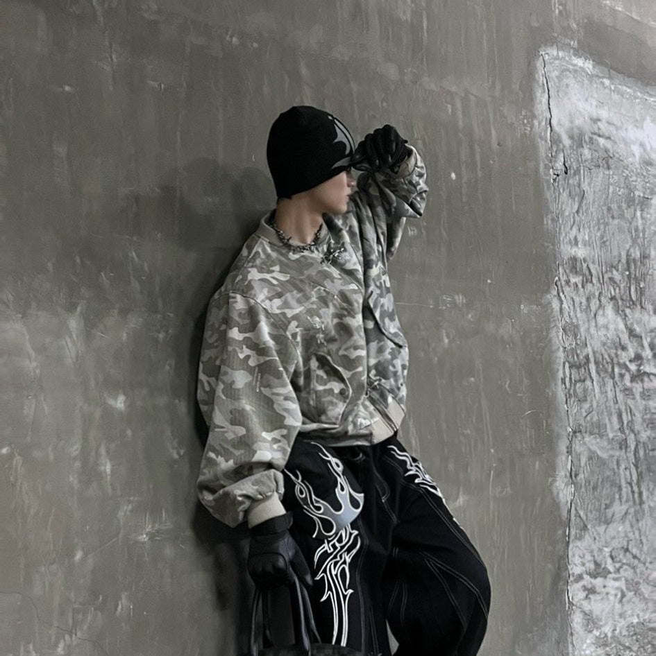 限量 日規 カモフラ 迷彩撞色飛機扣夾克【頂匠工藝】