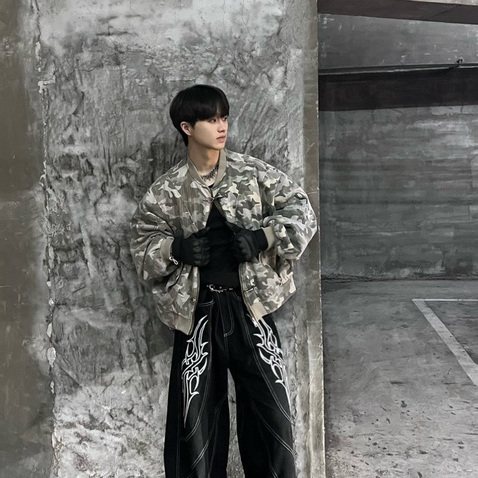 限量 日規 カモフラ 迷彩撞色飛機扣夾克【頂匠工藝】