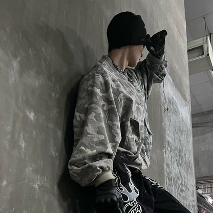 限量 日規 カモフラ 迷彩撞色飛機扣夾克【頂匠工藝】