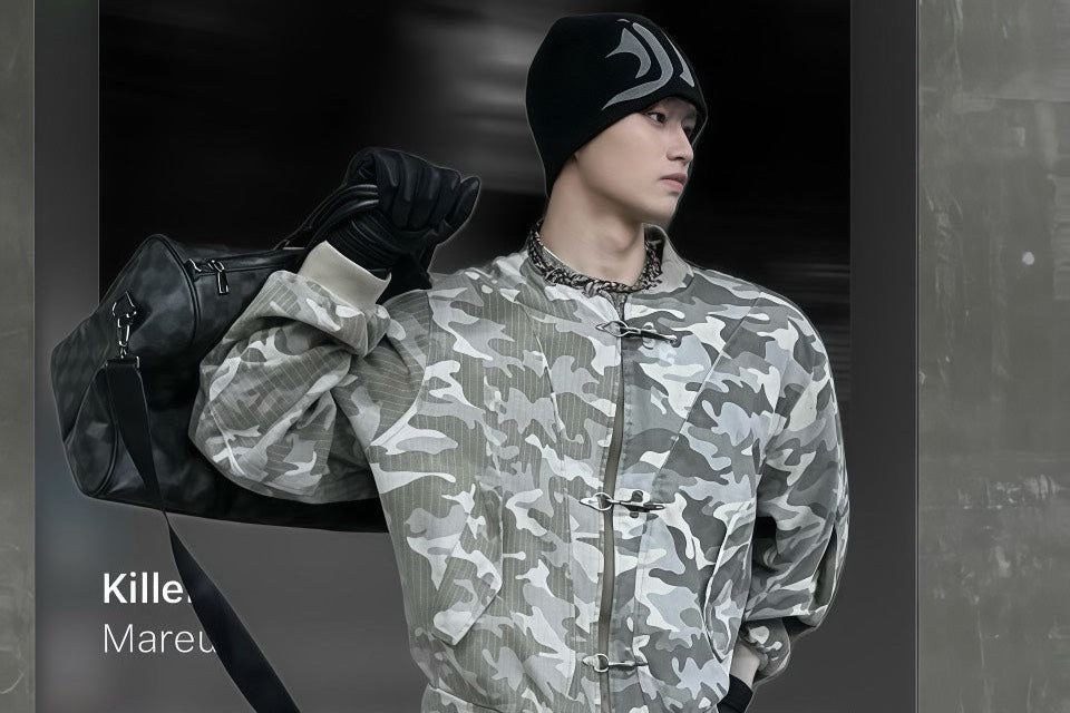 限量 日規 カモフラ 迷彩撞色飛機扣夾克【頂匠工藝】