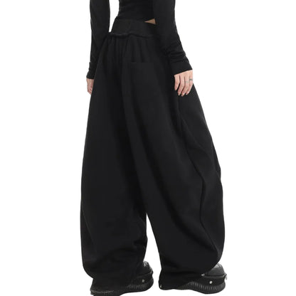 美式 解構刺繡彎刀棉褲