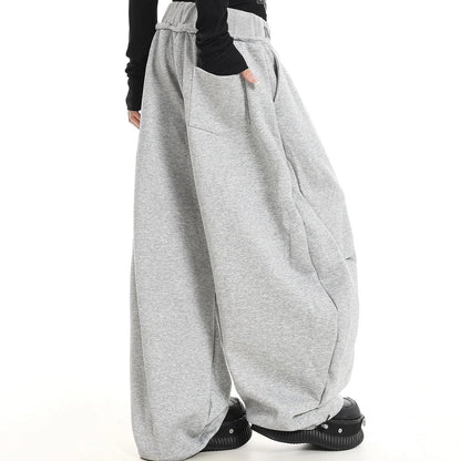 美式 解構刺繡彎刀棉褲