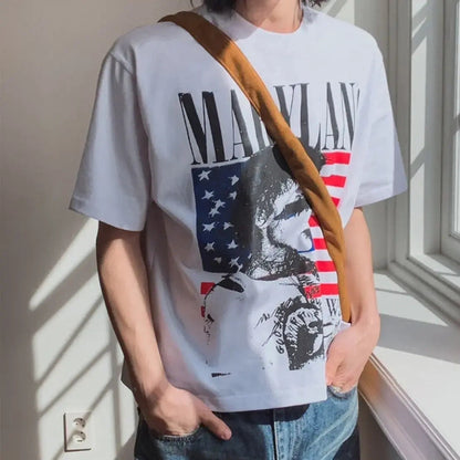 韓國小品 USA Boxy 高磅短袖【高質版型】