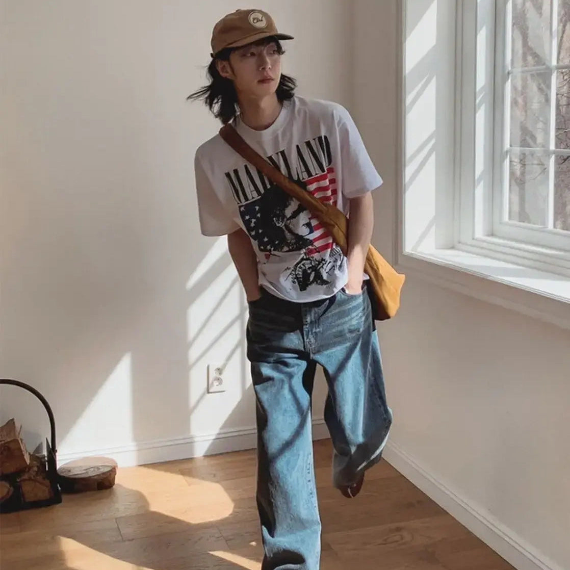 韓國小品 USA Boxy 高磅短袖【高質版型】